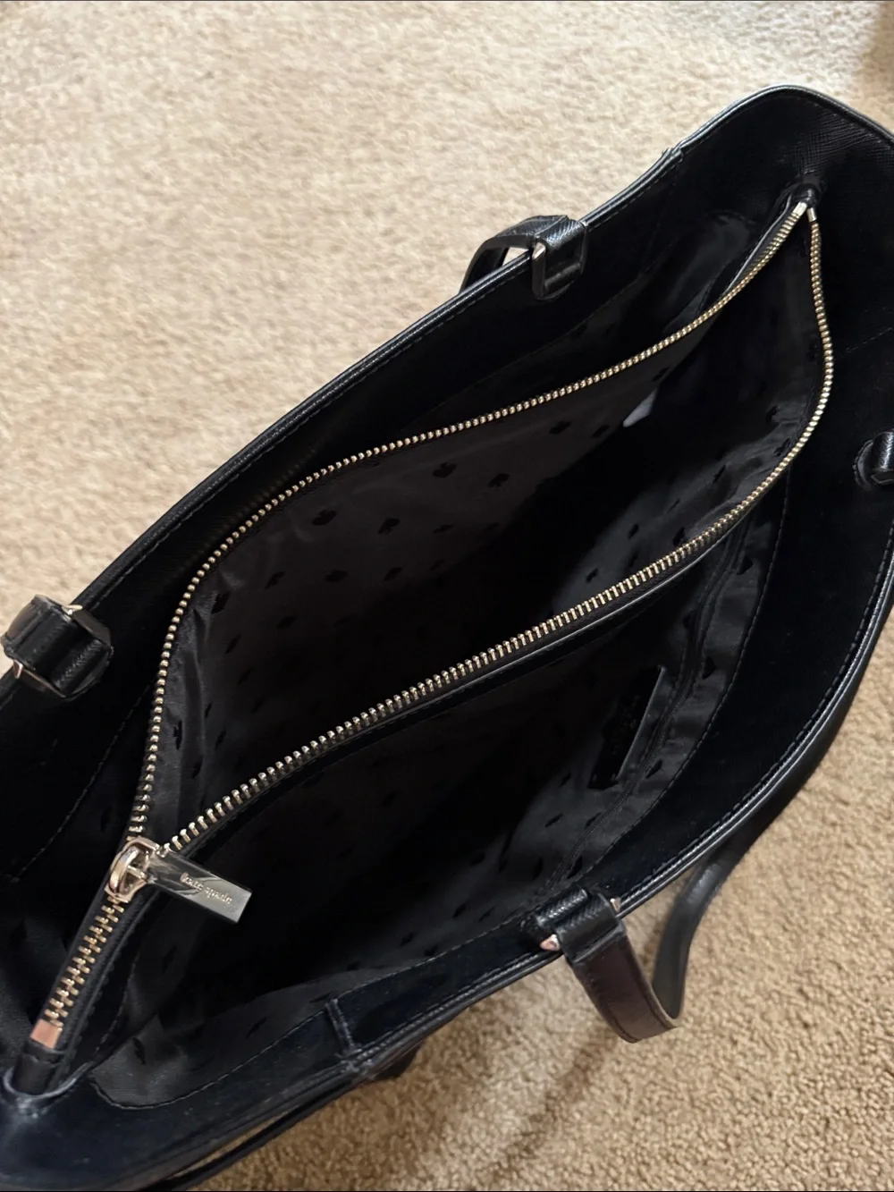 Kate Spade New York Staci Large Laptop Tote Leather Handbag Black